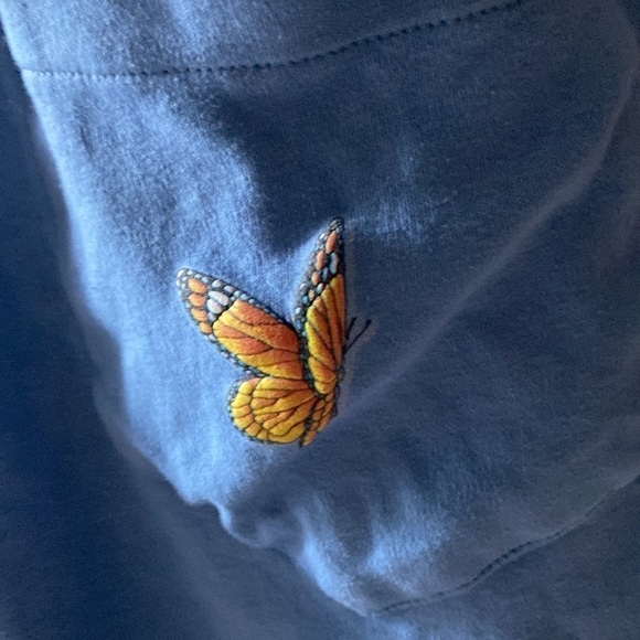 Vintage Super T’s Blue Floral Pansy St. Croix U.S. V.I. 100% Cotton Mini Dress - Picture 4 of 8